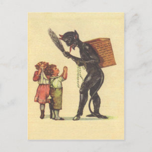Cartão Postal Implorando Com Krampus