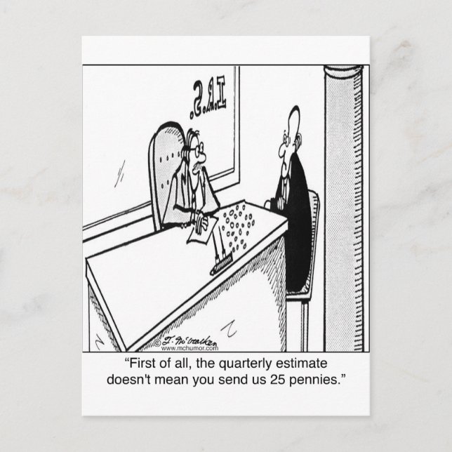 Cartão Postal Impostos Trimestrais Não Significa 25 ui (Frente)