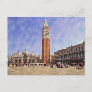 Cartão Postal Impressamente Venezia Piazza San Marco