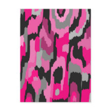 Impressão Abstrato a rosa e preto