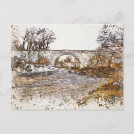 Cartão Postal Impressão artística da Ponte do Diabo Kirkby Lonsd