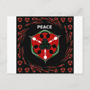 Cartão Postal Impressão artística "Paz: com Emblema de Escudo"