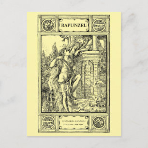 Cartão Postal Impressão da Era Vitoriana do Conto de Fadas Rapun