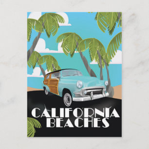 Cartão Postal Impressão das Férias das Praias da Califórnia