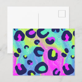 Cartão Postal Impressão de arco-íris colorido