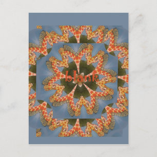 Cartão Postal Impressão de Arte Abstrata de Girafa