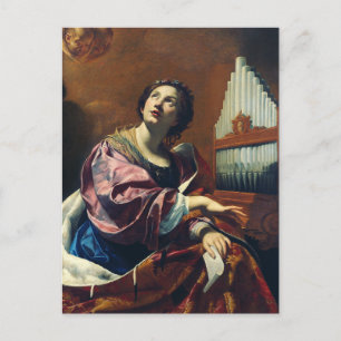 Cartão Postal Impressão de Arte "Concerto Celestial" Saint Cecil
