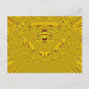 Cartão Postal Impressão de arte da cabeça do Leão Dourado