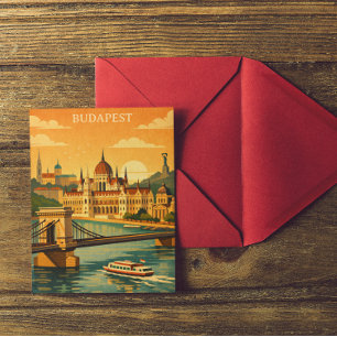 Cartão Postal Impressão de arte da cidade de Budapeste, Hungria,