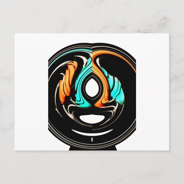 Cartão Postal Impressão de Arte de Padrão Tradicional Africano (Frente)