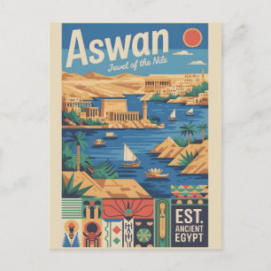 Cartão Postal Impressão de Arte de Poster de Viagem Retro de Ass