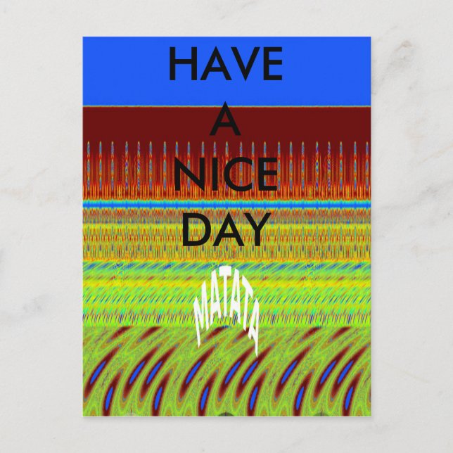 Cartão Postal Impressão de Arte Geométrica Colorida (Frente)