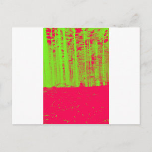 Cartão Postal Impressão de Arte Pós-Moderna em Rosa Quente Neon