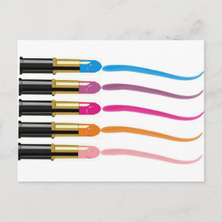 Cartão Postal impressão de batom
