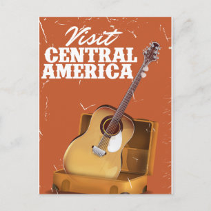 Cartão Postal Impressão de férias da américa central.