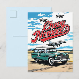 Cartão Postal Impressão de Ilustração Artística Pop Sky Wagon Cl