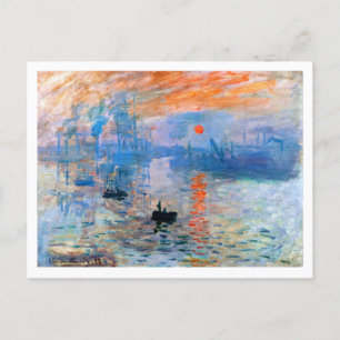 Cartão Postal Impressão de Monet, nascer do Sol (1872)