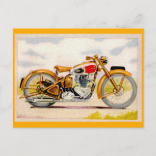 Cartão Postal Impressão de motocicleta Vintage