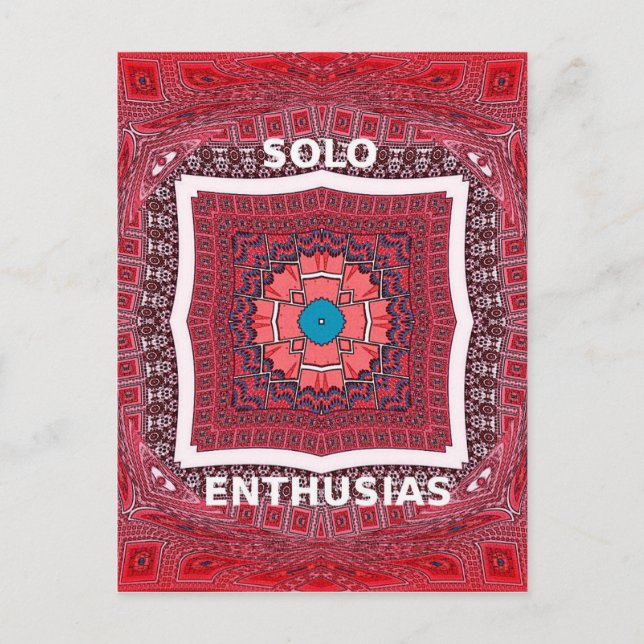 Cartão Postal Impressão de Padrão de Cultura Sindhi Tradicional (Frente)