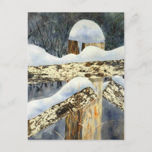 Cartão postal Impressão de Paisagem de Neve