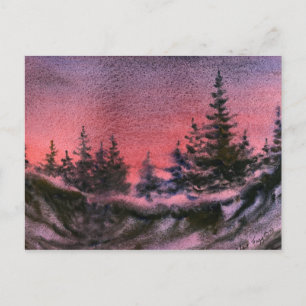 Cartão postal Impressão de Paisagem de Neve