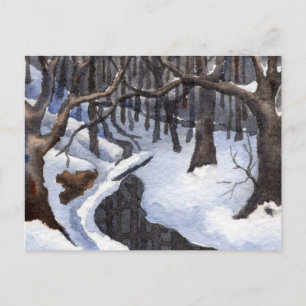 Cartão postal Impressão de Paisagem de Neve