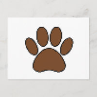Impressão de Pata de Cachorro Pixel