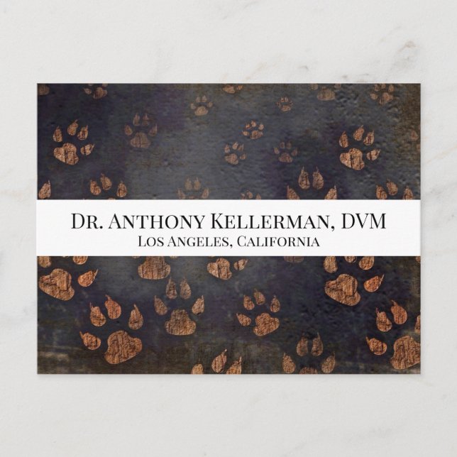 Cartão Postal Impressão de Paw (Frente)