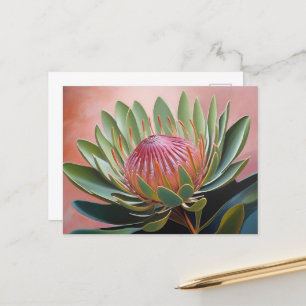 Cartão Postal Impressão de Proteas Vibrante