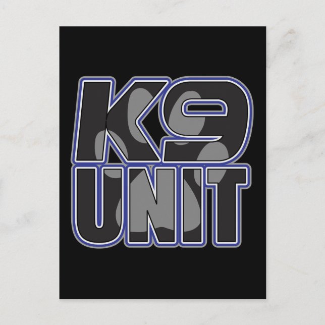 Cartão Postal Impressão de Via de Unidade K9 da Polícia (Frente)