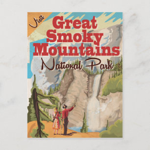 Cartão Postal Impressão de viagem às Grandes Montanhas Fumosas.