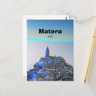Cartão Postal Impressão de viagem Matera Itália, Cartaz de viage
