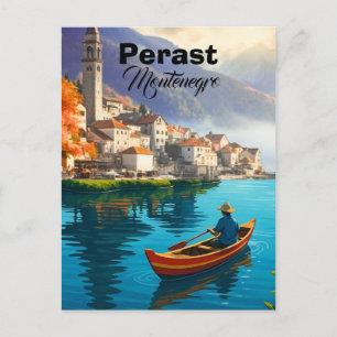 Cartão Postal Impressão de Viagem Perast Montenegro, Perast Mont