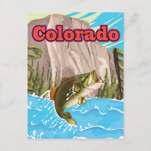 Cartão Postal Impressão de viagem vintage do Colorado.