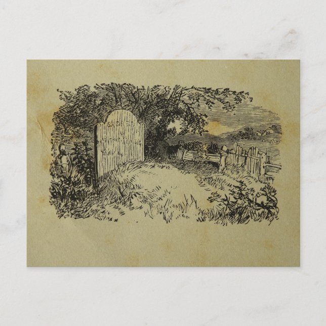 Cartão Postal Impressão de Vintage (Frente)