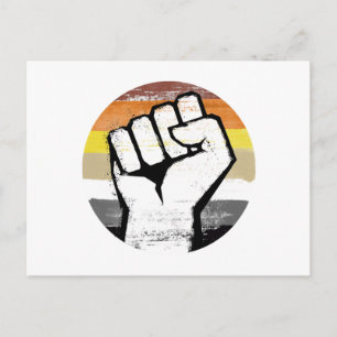 Cartão Postal Impressão do Círculo de Pressão do Orgulho de Urso
