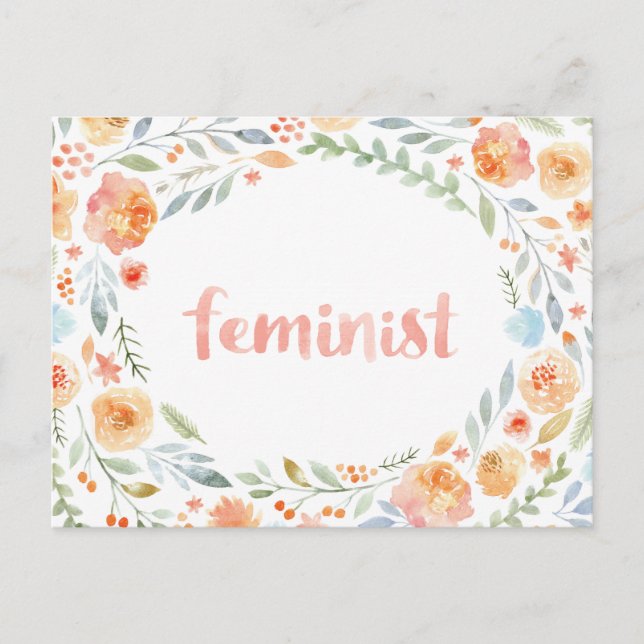 Cartão Postal Impressão feminista (Frente)