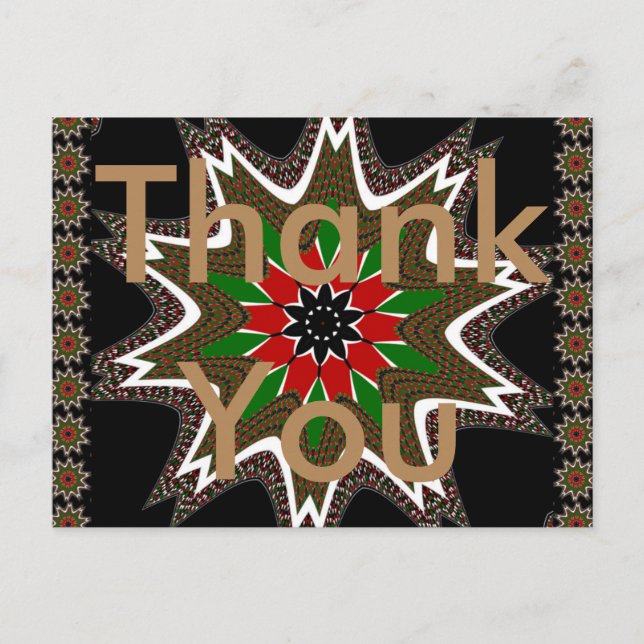 Cartão Postal Impressão/Gráfico de Cores de Sinalizador do Quêni (Frente)