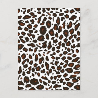 Cartão Postal Impressão Leopardo de Neve