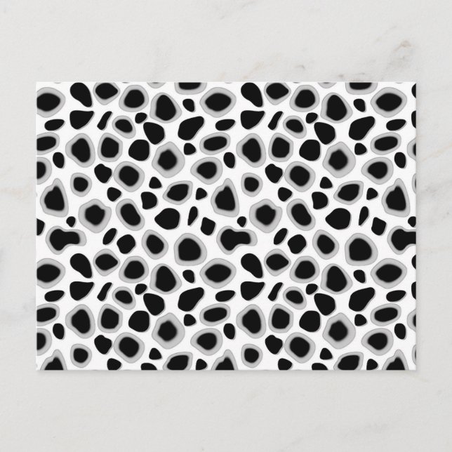 Cartão Postal Impressão Leopardo - Preto e Branco (Frente)