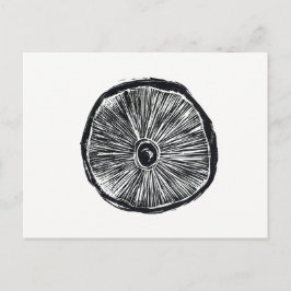 Cartão postal - Impressão Mushroom Lino