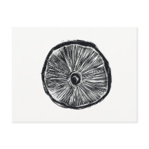 Cartão postal - Impressão Mushroom Lino