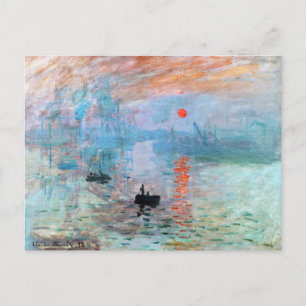 Cartão Postal Impressão, nascer do sol por Claude Monet