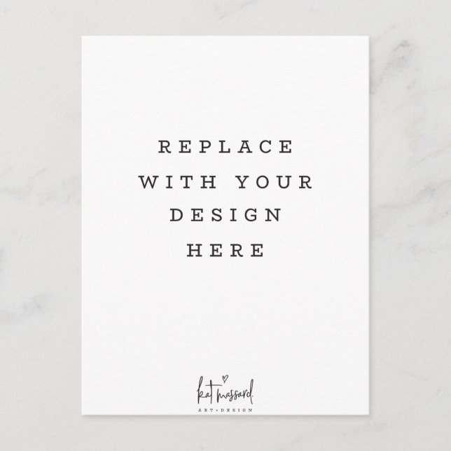 Cartão Postal IMPRESSÃO ORDER retrato vertical alto (Frente)