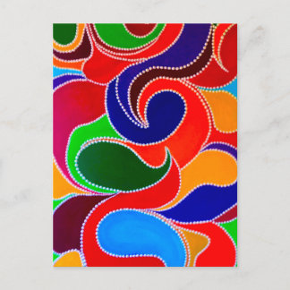 Cartão Postal Impressão original do Rainbow Dreamtime australian