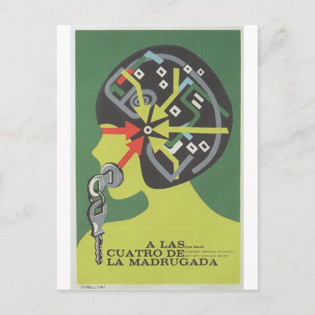 Cartão Postal Impressão Poster de Poster de Filme Cubano Postar  (Frente)