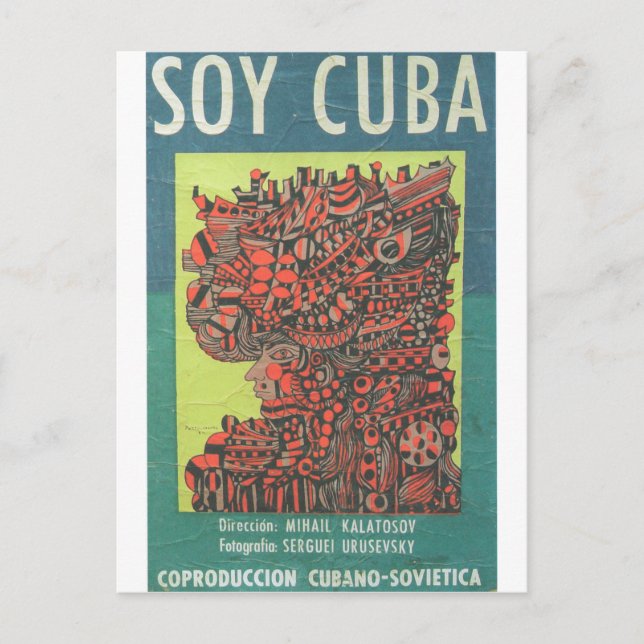 Cartão Postal Impressão Poster de Poster de Filme Cubano Postar  (Frente)