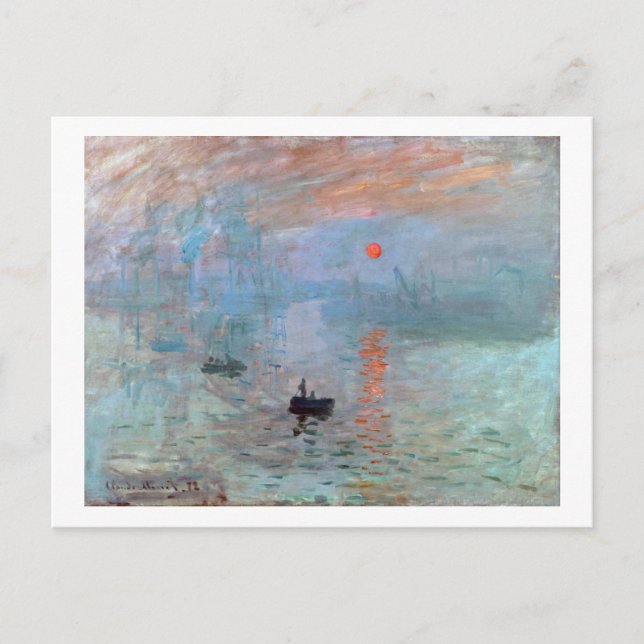 Cartão Postal Impressão, Sunrise, Claude Monet, 1872 (Frente)