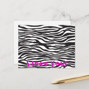 Cartão Postal Impressão Zebra, Banhas Zebra, Preto E Branco