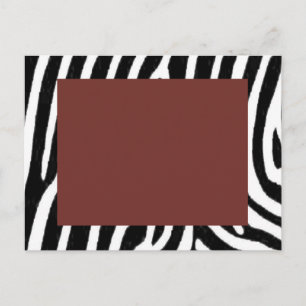 Cartão Postal impressão zebra com centro vermelho